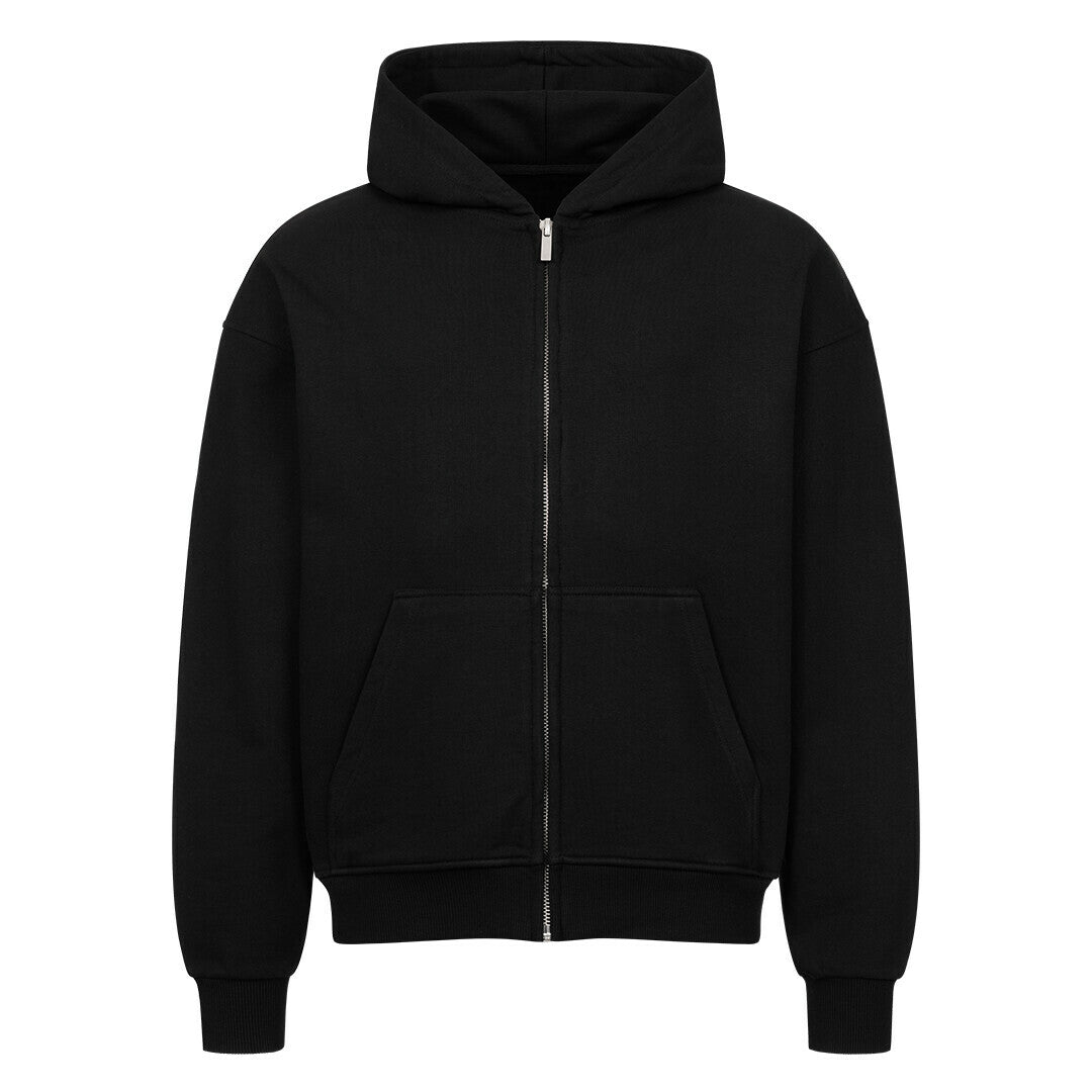 TRUE LINE OVERSIZED ZIPPER HOODIE