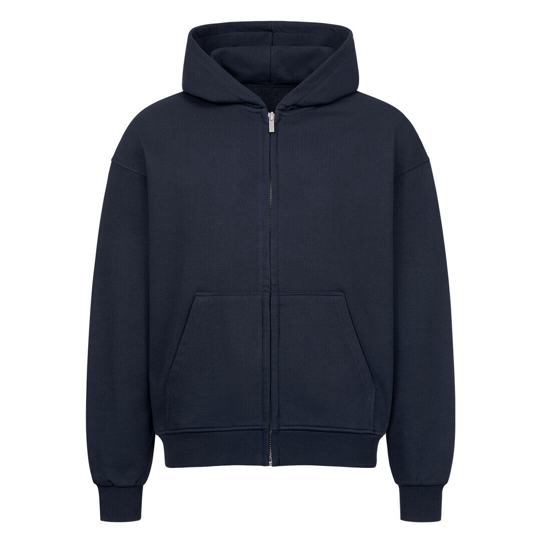 TRUE LINE OVERSIZED ZIPPER HOODIE